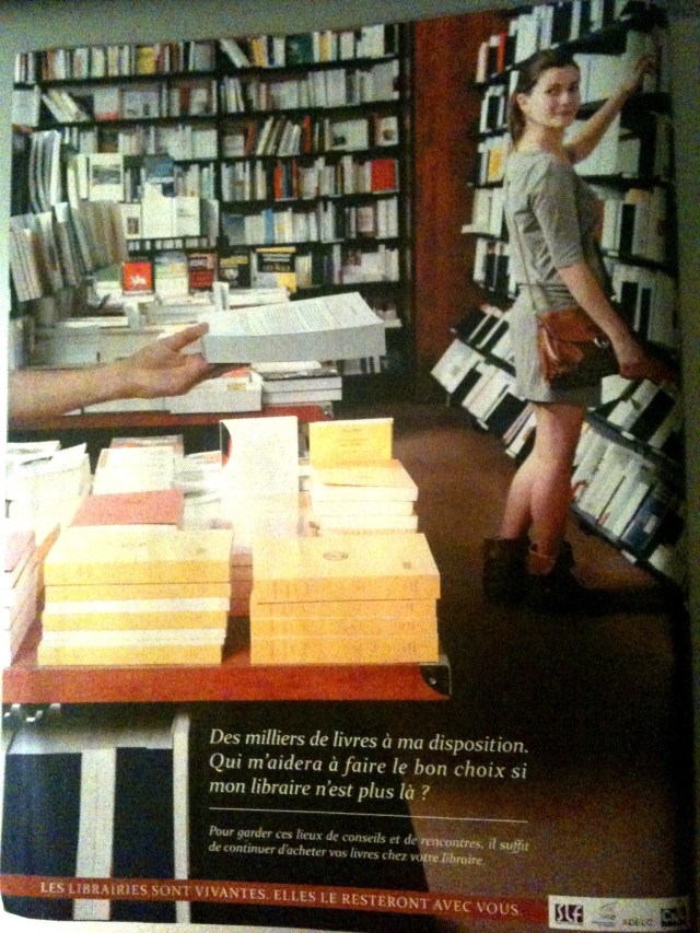 French bookstore ad