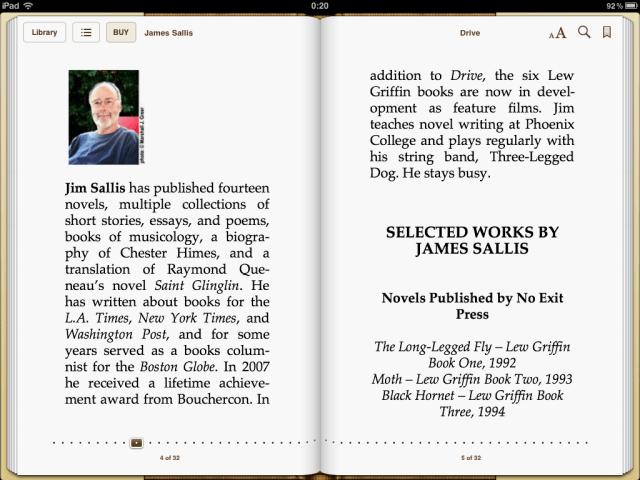 James Sallis bio Snap